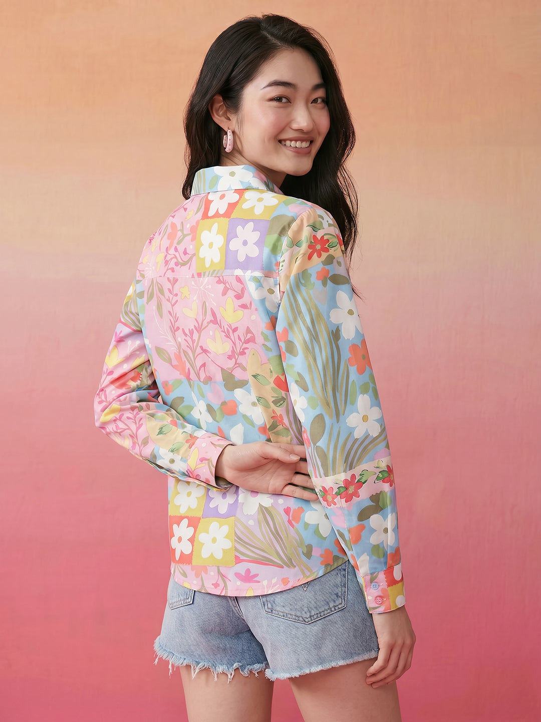 Janasya Multi Shirt Crepe Top - Dista