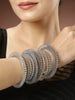 NVR Women's Set of 6 Silver-Toned German Silver Oxidised Bangles - Distacart