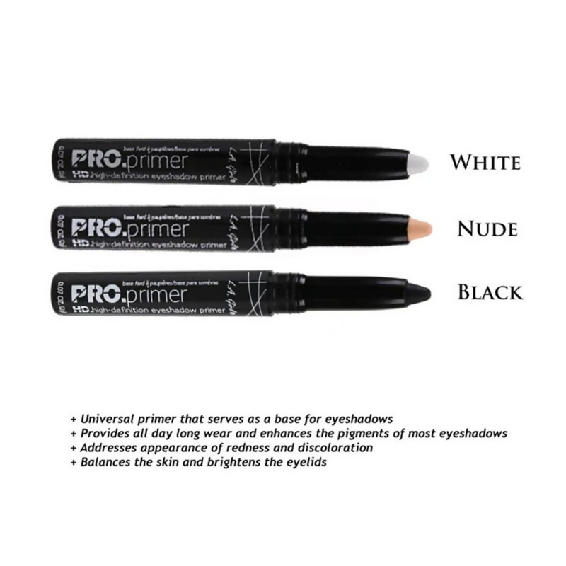 L.A. Girl HD Pro Primer Eyeshadow Stick - White - Distacart