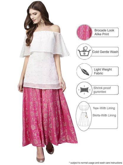 Ahalyaa Women's Traditional Wea Co-ods - White - Distacart