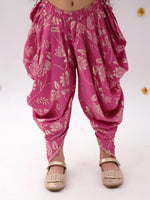 Thumbnail for Lil Drama Khilkhilahat Pink Top and Dhoti Set For Girls