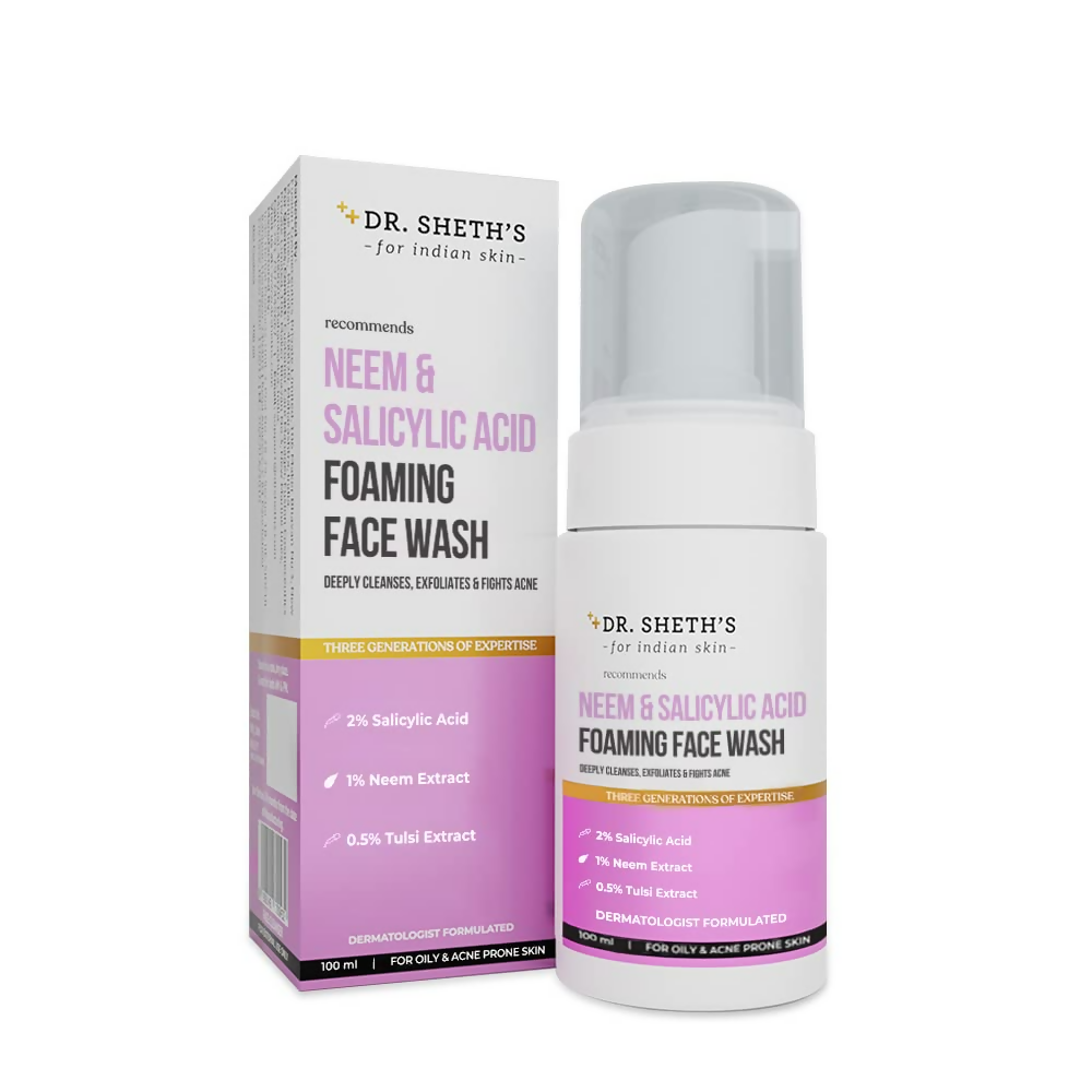 Dr. Sheth's Neem & Salicylic Acid Foaming Face Wash - Distacart