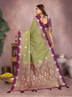 Thumbnail for Aastha Fashion Pista Silk Sarees Weaving Saree - Distacart