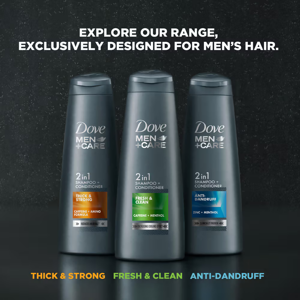 Dove Men +Care Fresh & Clean 2 In 1 Shampoo + Conditioner