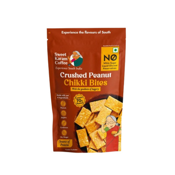 Sweet Karam Coffee Crushed Peanut Chikki Bites (Zero White Sugar) - Distacart