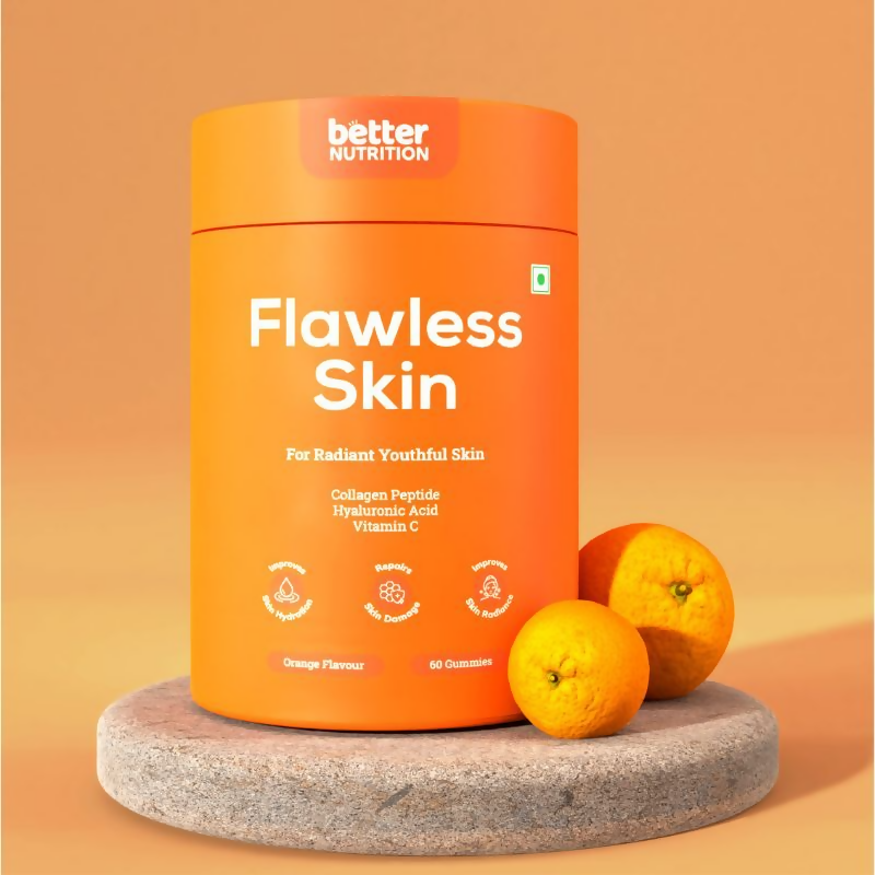 Better Nutrition Flawless Skin Gummies for Skin Hydration, Glowing Skin & Elasticity - Distacart