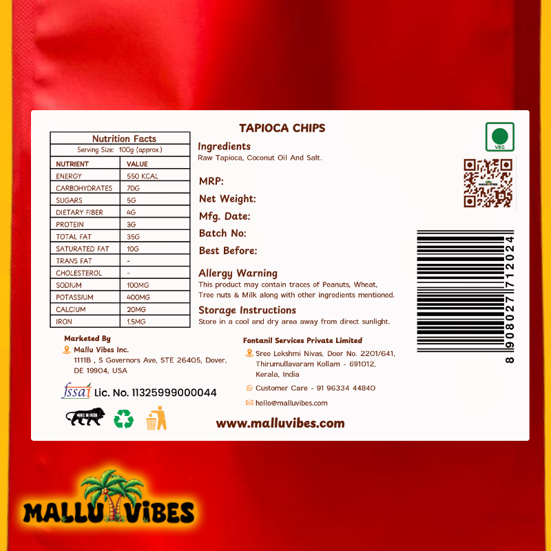Mallu Vibes Tapioca Chips