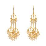 Thumbnail for Nuyug 18k Golden Ring Pearl Drops Anti Tarnish Earrings