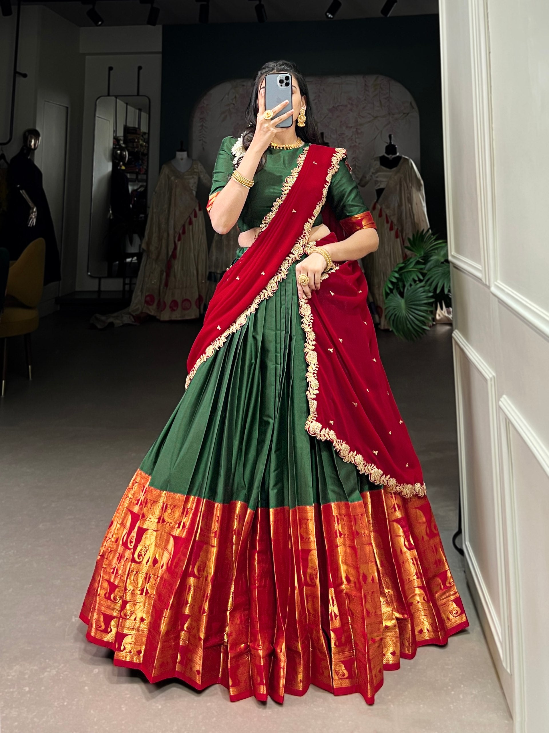 Lehenga Mart Designer Wedding Lehenga Choli For Women - Green - Distacart