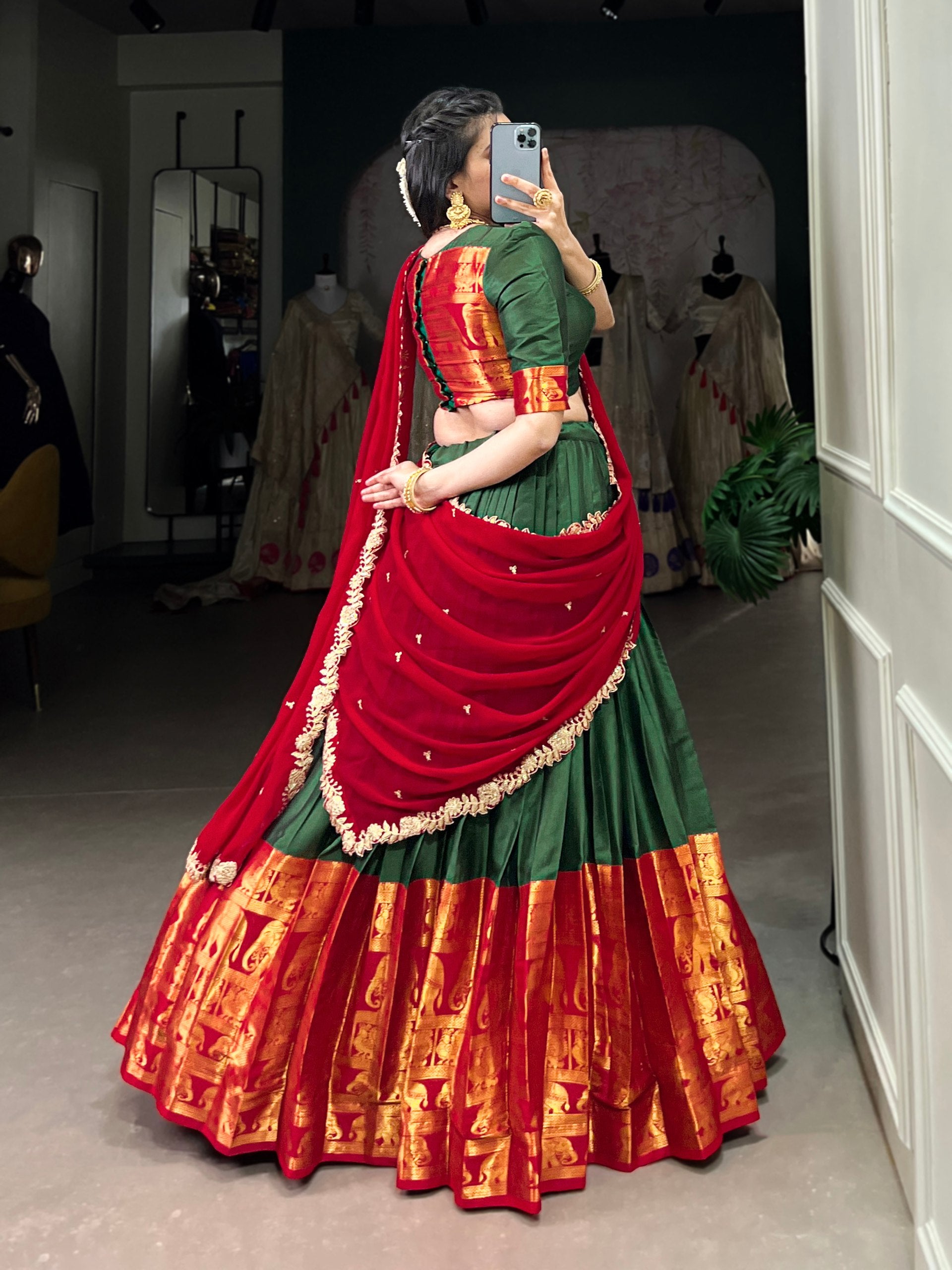 Lehenga Mart Designer Wedding Lehenga Choli For Women - Green - Distacart