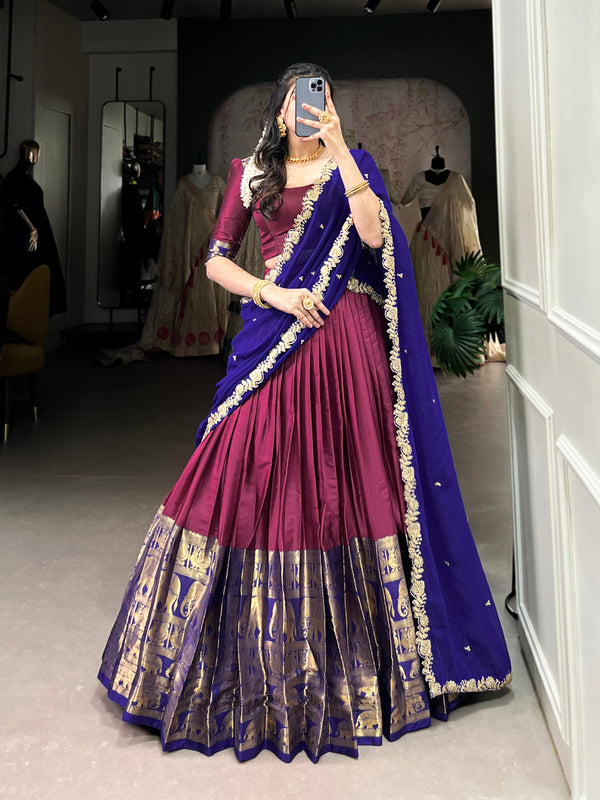 Lehenga Mart Designer Wedding Lehenga Choli For Women - Purple - Distacart