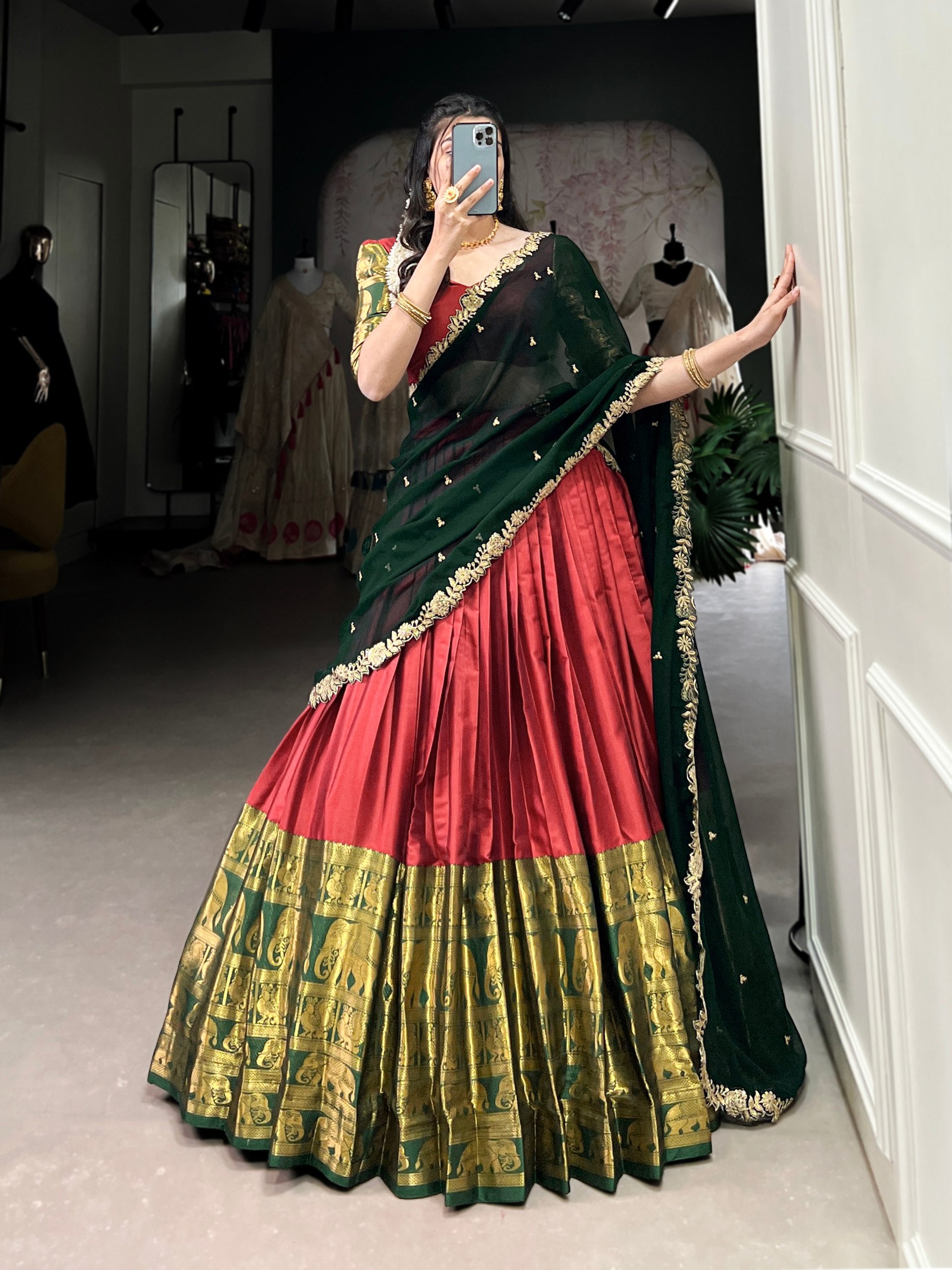 Lehenga Mart Designer Wedding Lehenga Choli For Women - Red - Distacart