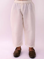 Thumbnail for Lil Drama Mishti White Kurta Pyjama and Jacket For Boys