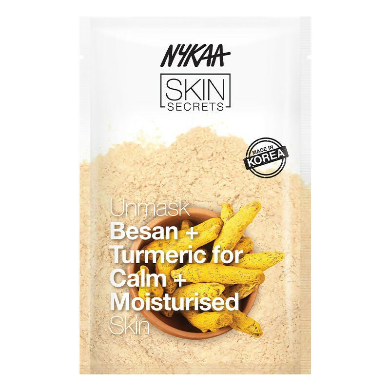 Nykaa Skin Secrets Indian Rituals Besan + Turmeric Sheet Mask For Calm & Moisturised Skin - Distacart