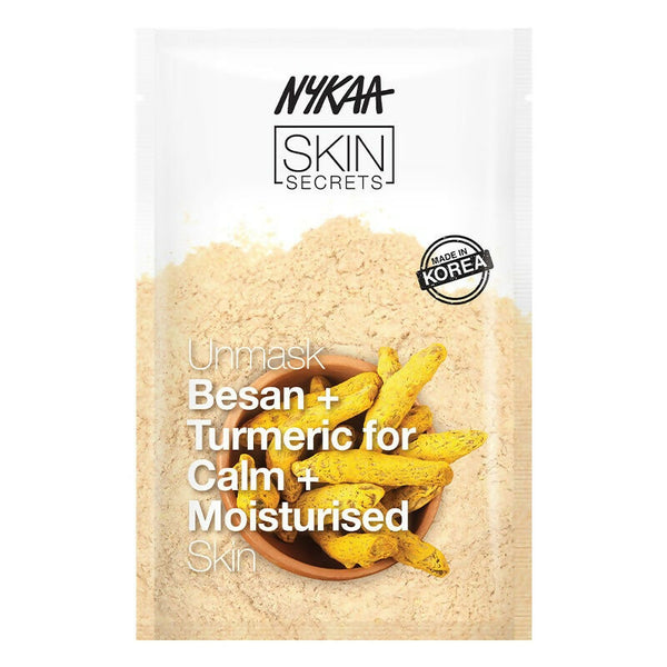 Nykaa Skin Secrets Indian Rituals Besan + Turmeric Sheet Mask For Calm & Moisturised Skin - Distacart