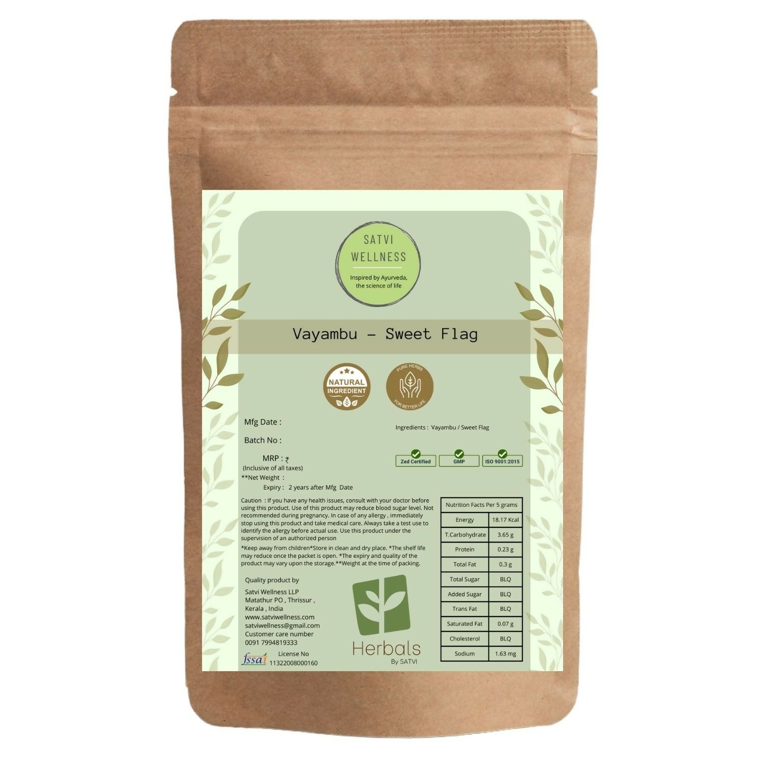Satvi Wellness Vayambu | Sweet Flag Powder - Distacart