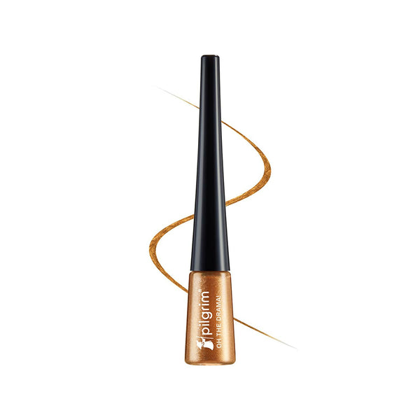 Pilgrim Metallic Eyeliner Boldly Bronze, Long Lasting & Smudge Proof Enriched With Argan Oil - Distacart