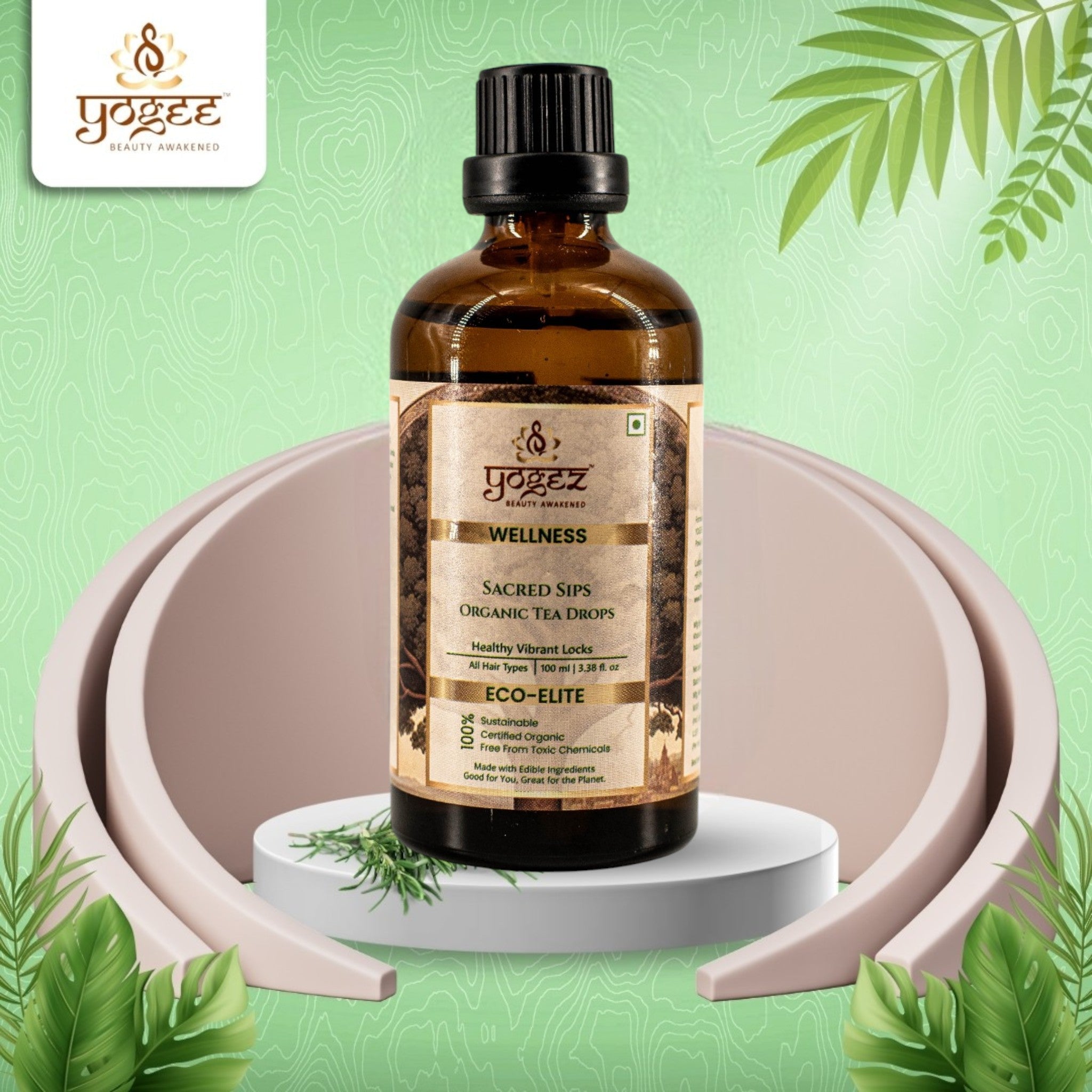 Yogez Sacred Sips Tea Drops- Hair Health - Distacart