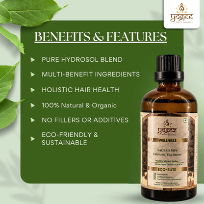 Yogez Sacred Sips Tea Drops- Hair Health - Distacart