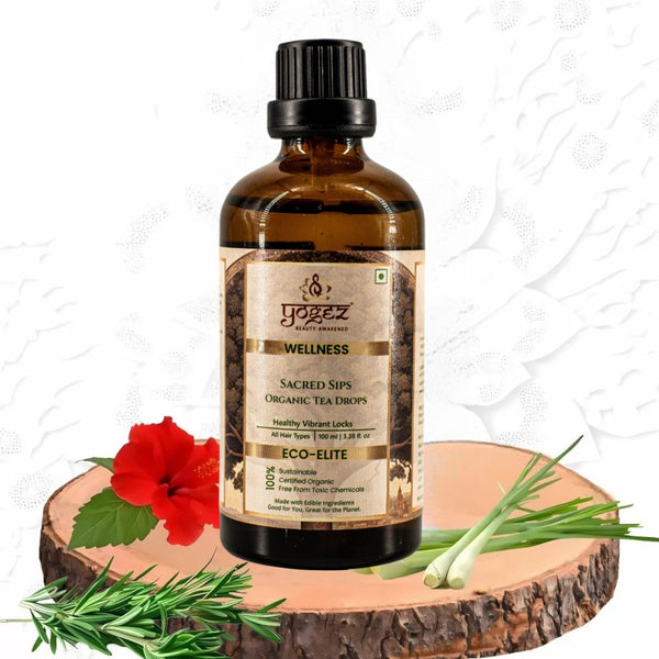 Yogez Sacred Sips Tea Drops- Hair Health - Distacart