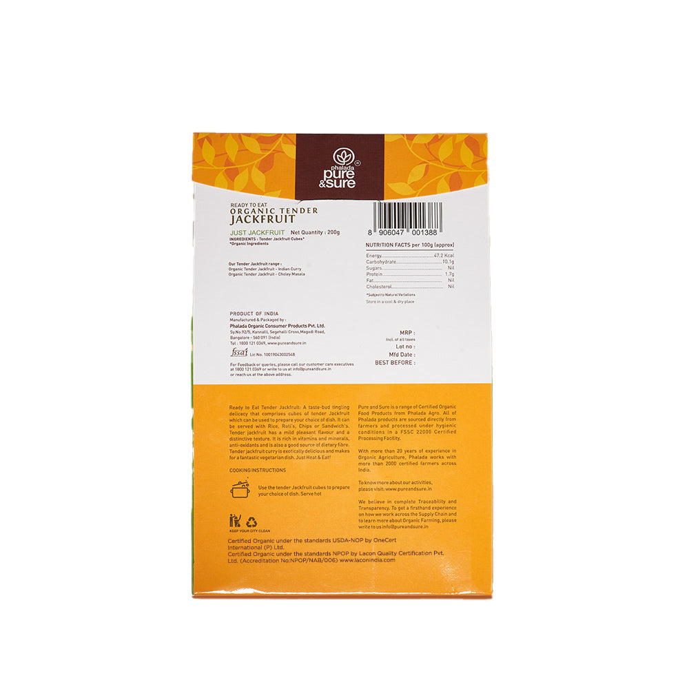 Pure & Sure Organic Tender Just Jackfruit - Distacart