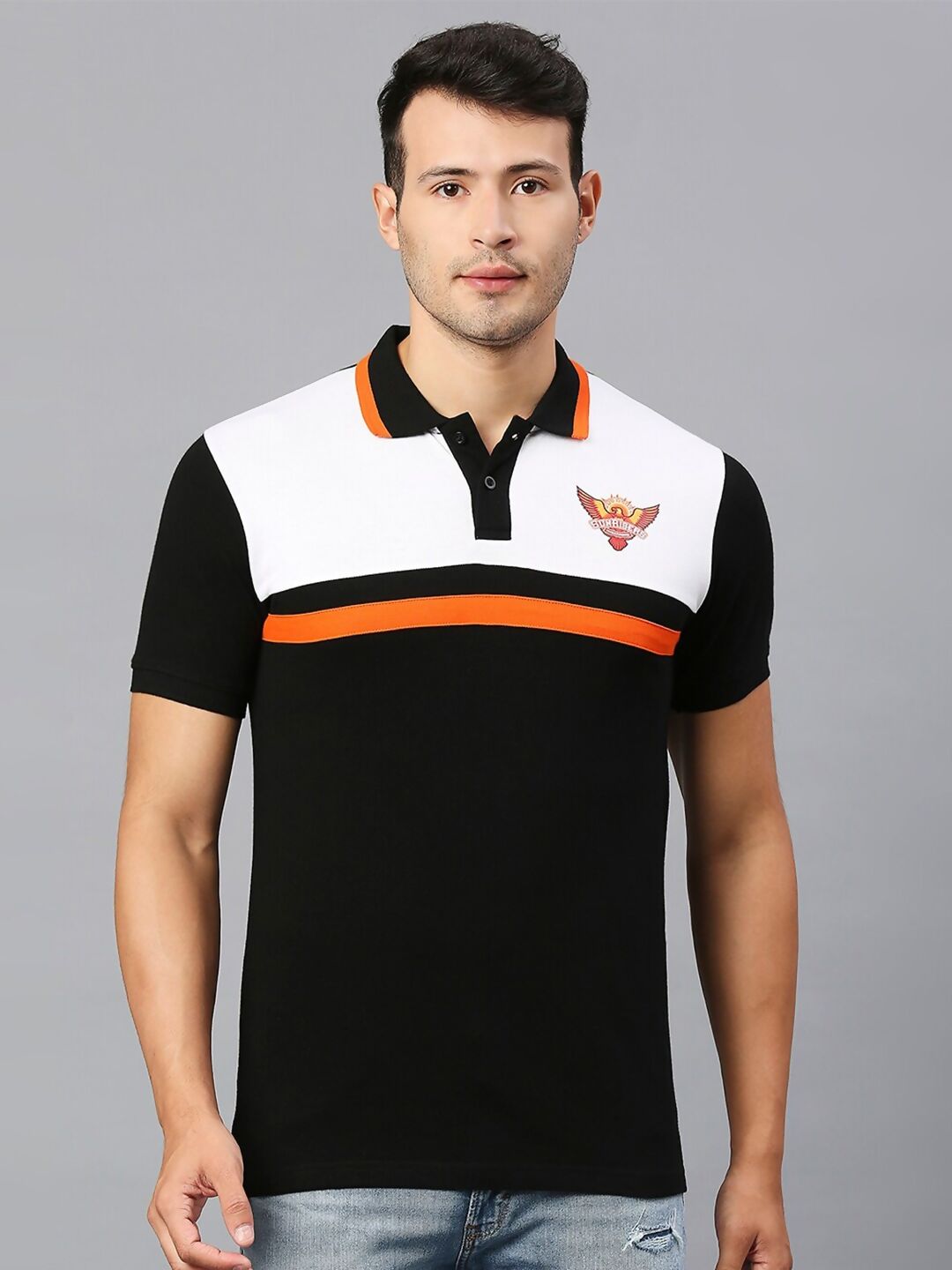 Fancode Sunrisers Hyderabad Logo Print Cotton IPL T-shirt - Distacart