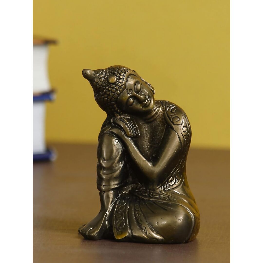 eCraftIndia Brown Metal Resting Buddha Statue - Distacart