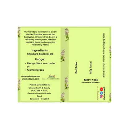 Oilcure Citrodora Essential Oil - Distacart