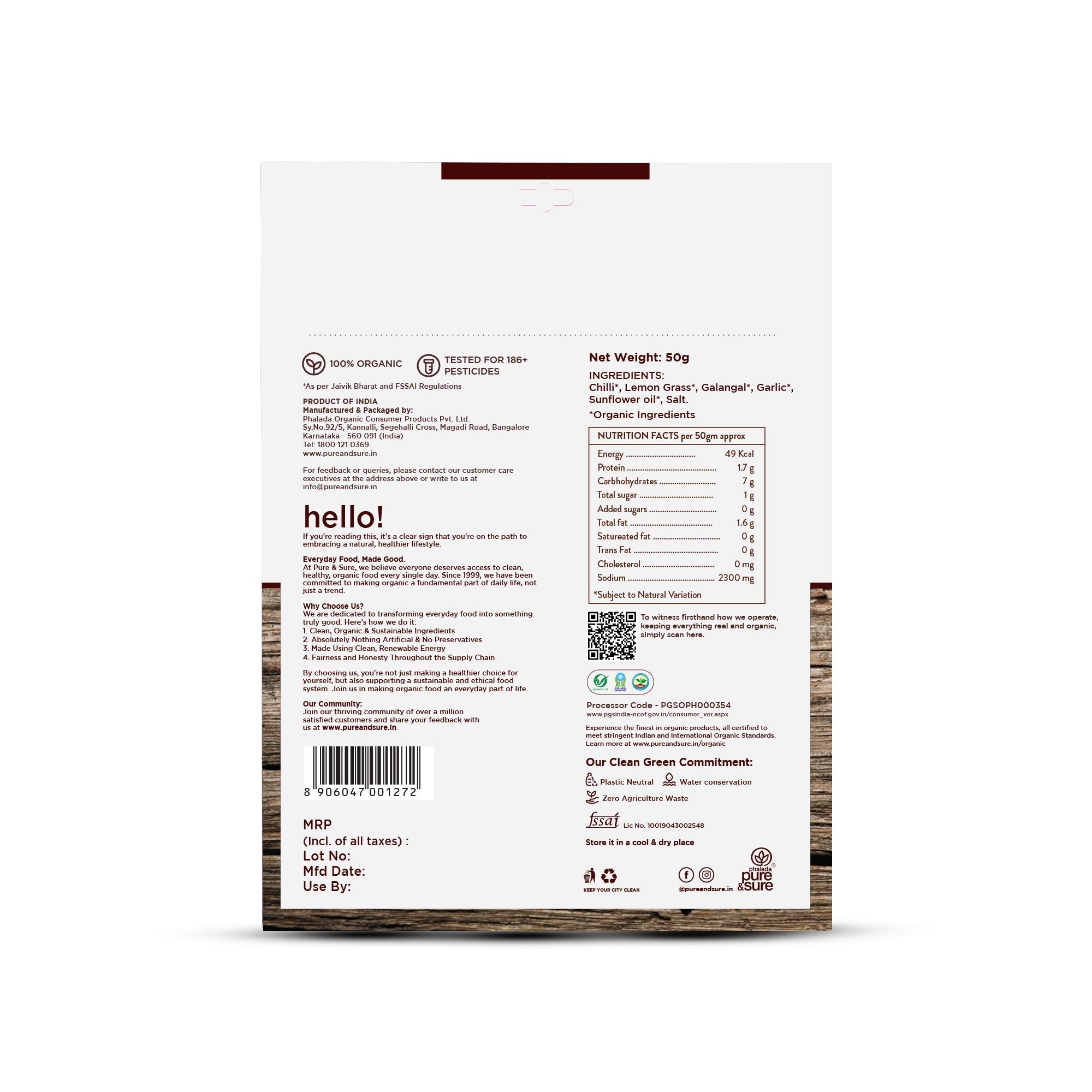 Pure & Sure Organic Red Curry Paste