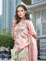 Thumbnail for Joban Fashion Pink Position Digital Print With Position Foil Kurta Set