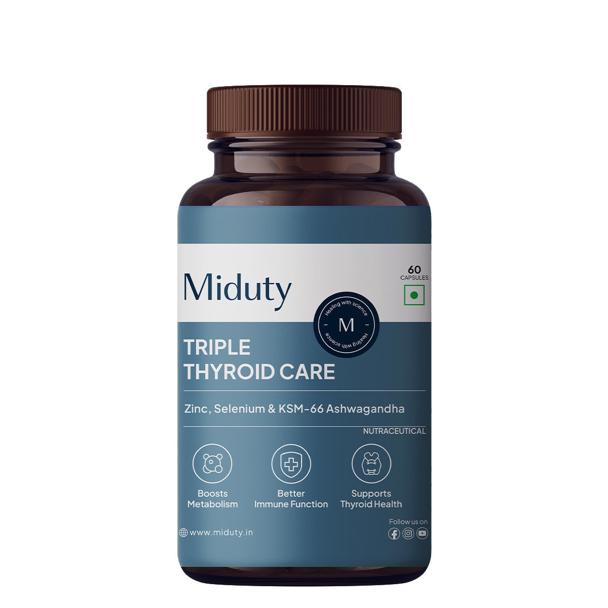 Miduty by Palak Notes Triple Thyroid Care Capsules - Distacart