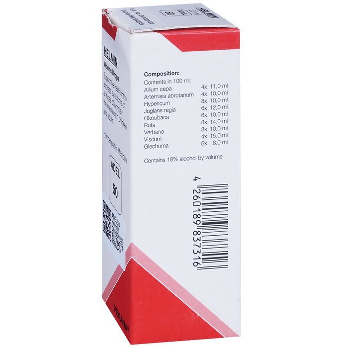 Adel Homeopathy 50 Helmin Worms Drop - Distacart