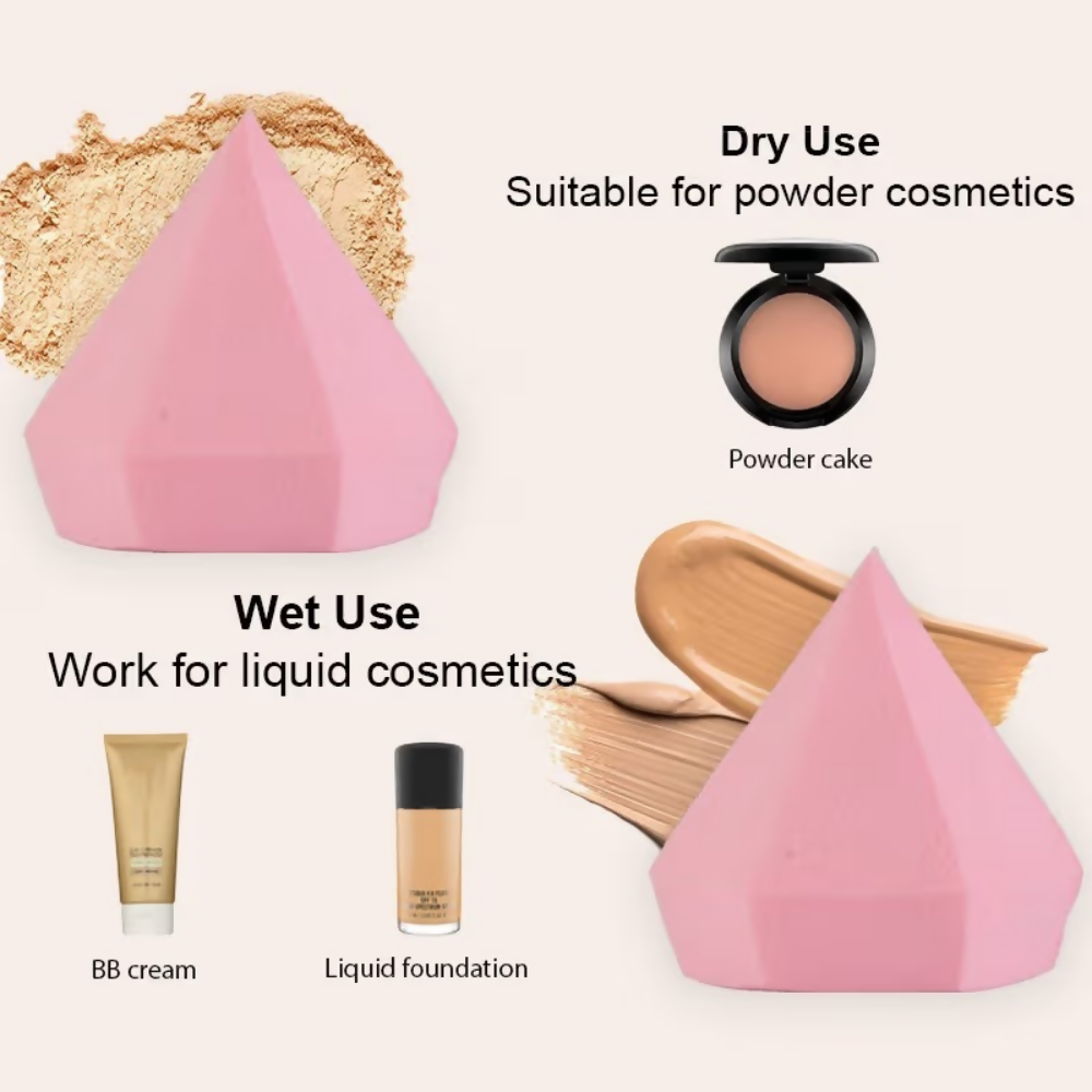 Bronson Professional Pink Diamond Beauty Blender Makeup Sponge - Dista