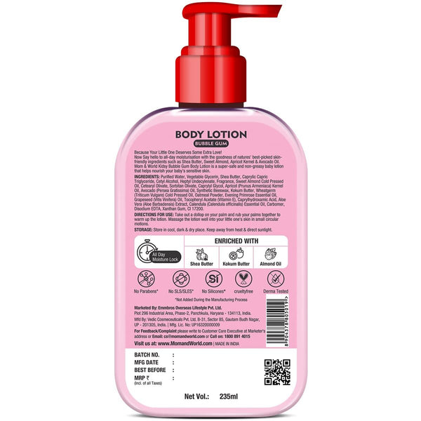 Mom & World Kidsy Bubble Gum Moisturising Body Lotion - Distacart