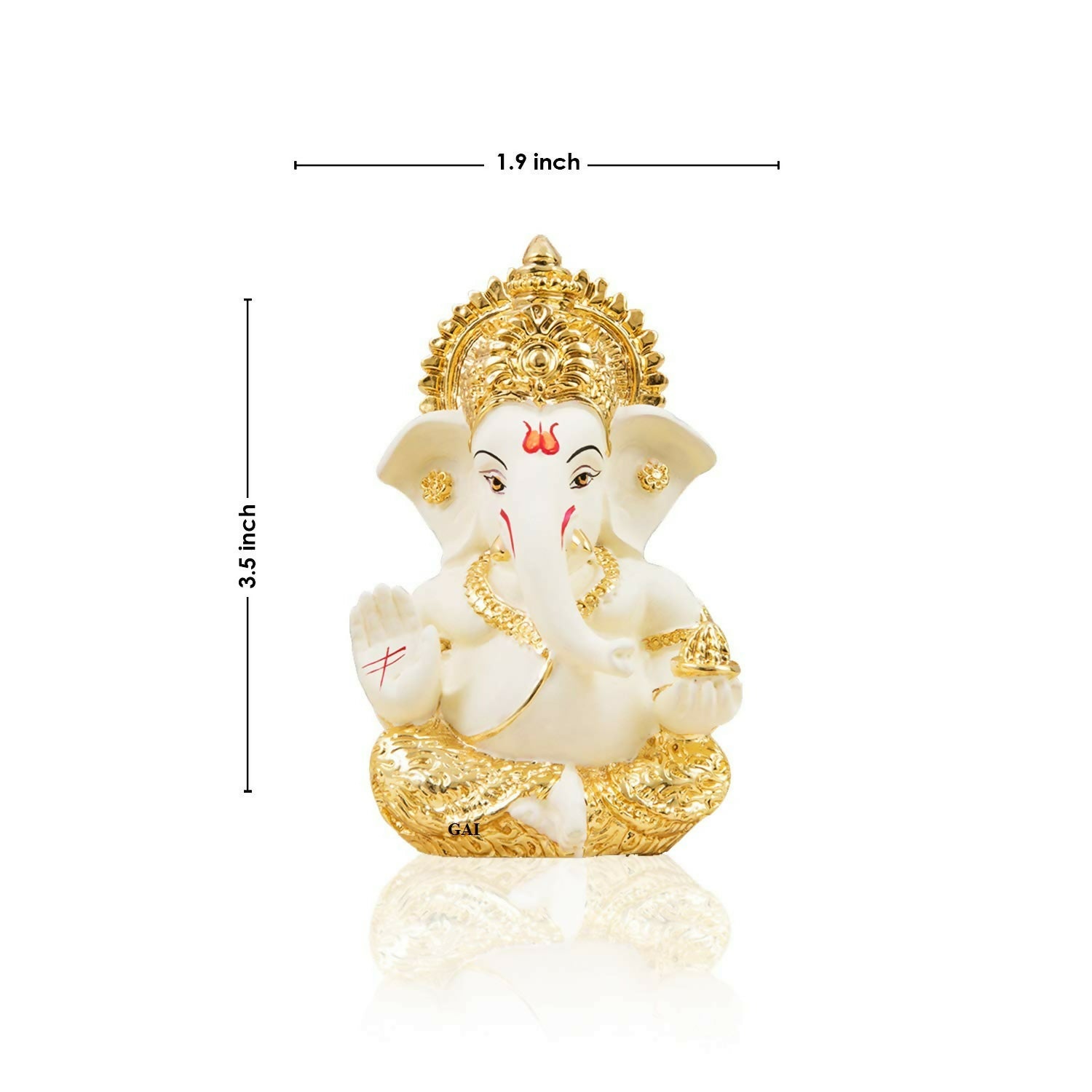 Gold Art India Ceramic Ganesh Idol - Distacart