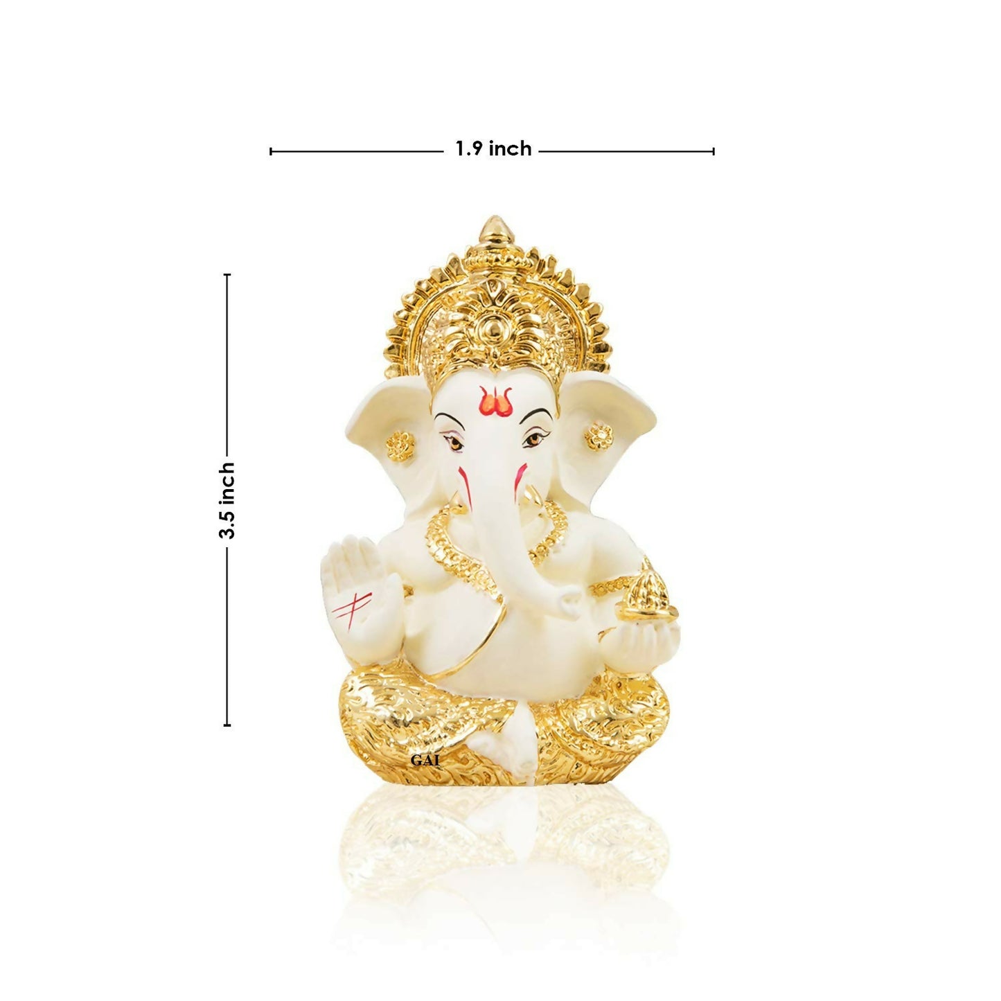 Gold Art India Ceramic Ganesh Idol - Distacart