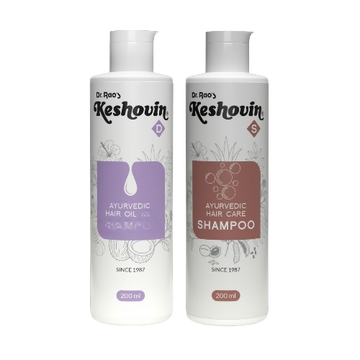 Dr. Rao's Keshovin-D Hair Oil, Keshovin-S Shampoo Combo - Distacart