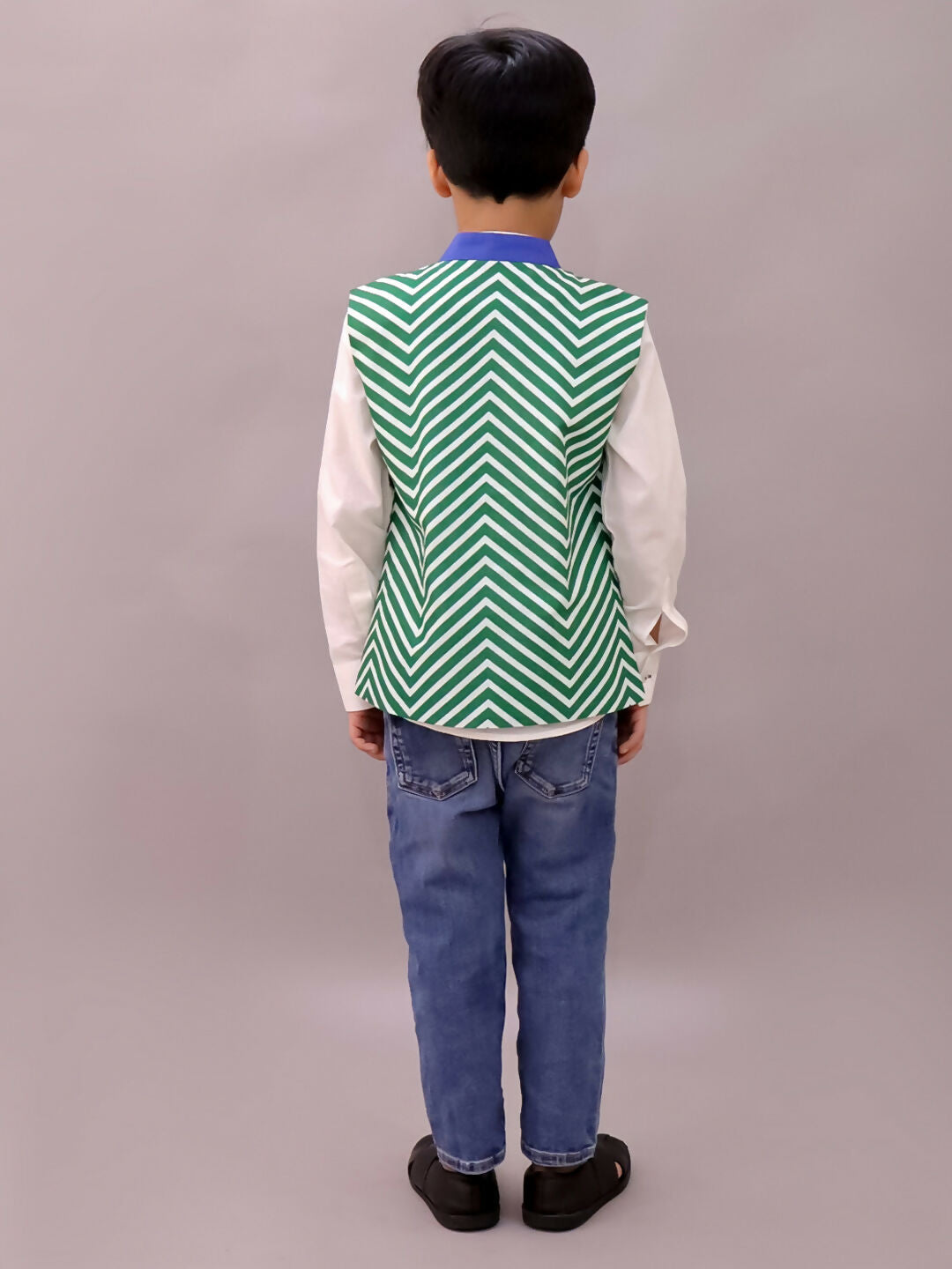 Lil Drama Shor-Gul Green Jacket For Boys
