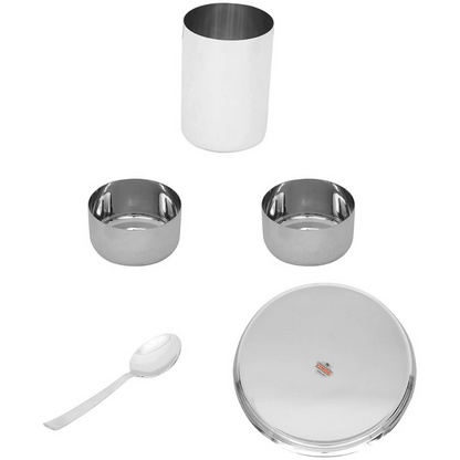 Vinod Stainless Steel 20 Pc Solid Thali Set - Dista