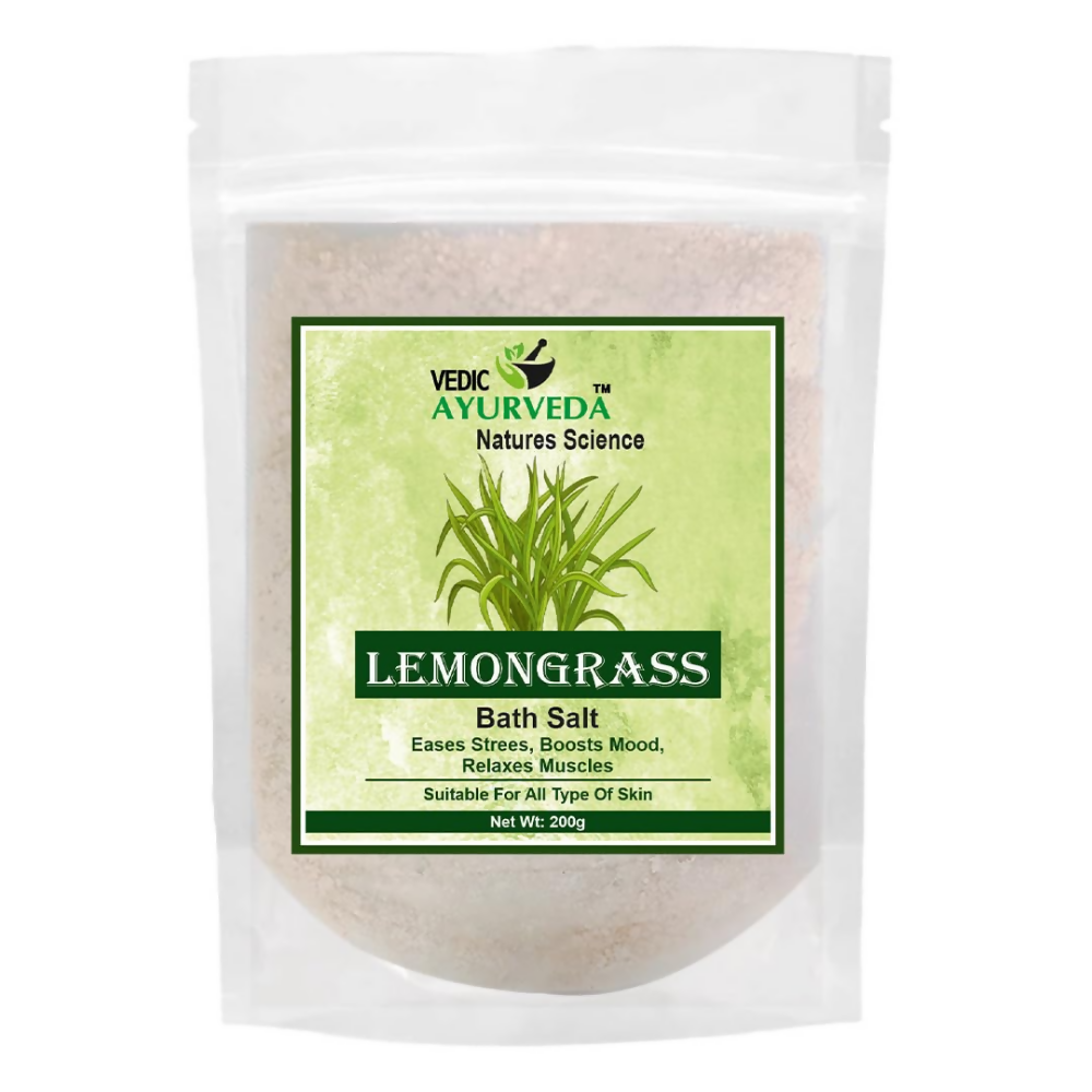 VedicAyurveda Dead Sea Salt and Lemongrass Bath Salt - Dista