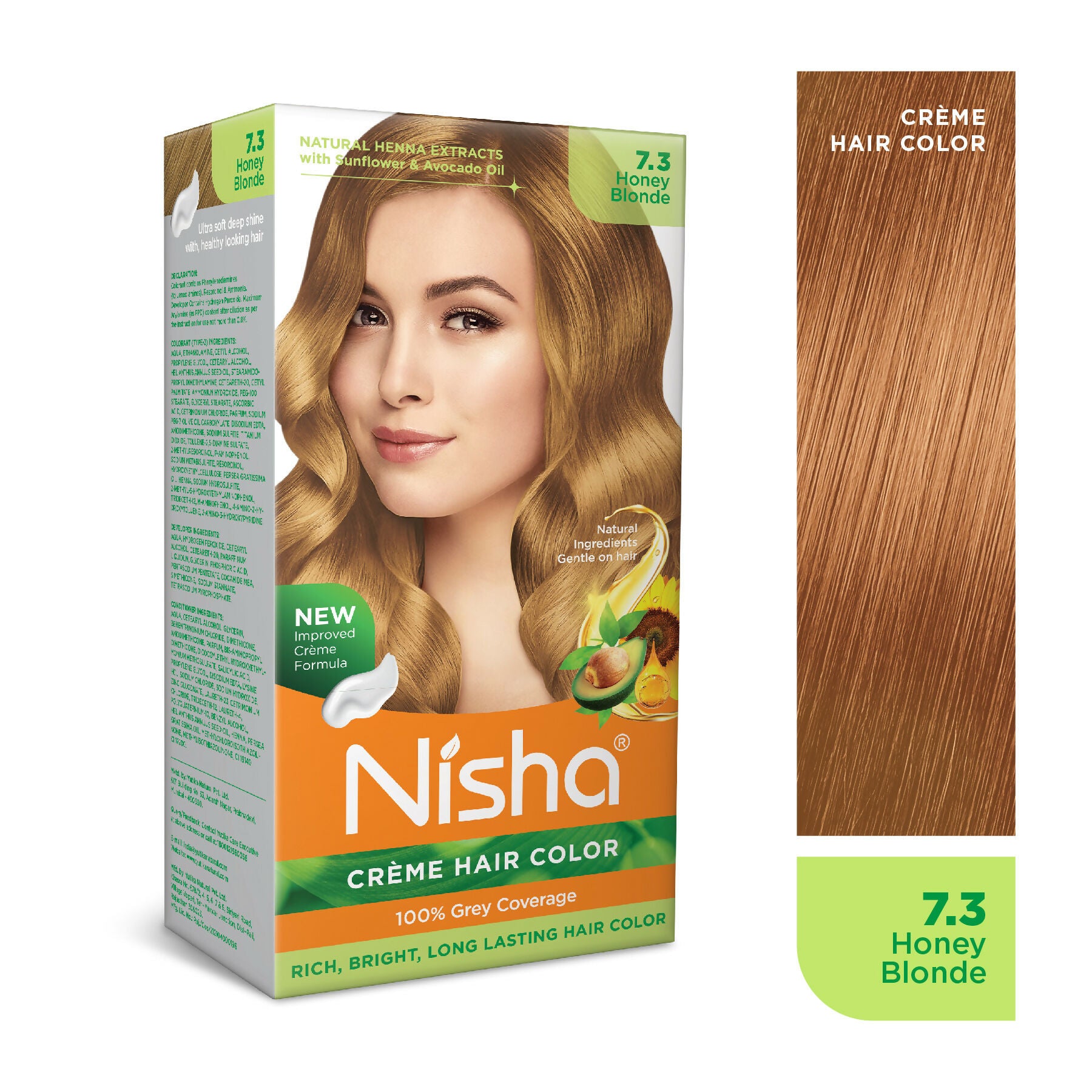 Nisha Creme Hair Color for Women - Honey Blonde - Distacart