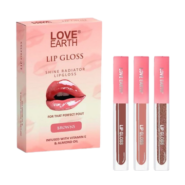 Love Earth Liquid Lip Gloss - Browns - Distacart