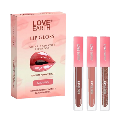 Love Earth Liquid Lip Gloss - Browns - Distacart