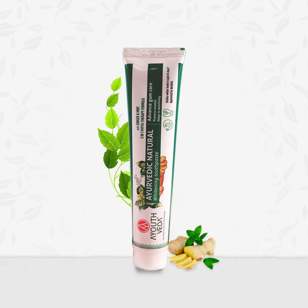 Ayouthveda Natural Whitening Toothpaste - Distacart