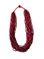 Thumbnail for Inhanns Handmade Beaded Multilayer Necklace, 20 Layers - Maroon - Distacart