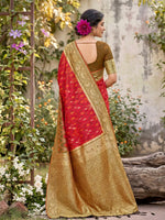 Thumbnail for Shree Shyam Fashion Red Soft Silk Saree - Dista