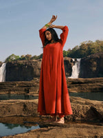 Thumbnail for trueBrowns Carrot Cotton Dobby Kurta Pant Set - Distacart