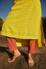 Thumbnail for trueBrowns Lime Cotton Dobby Kurta Pant Set - Distacart