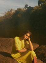 Thumbnail for trueBrowns Lime Cotton Dobby Kurta Pant Set - Distacart
