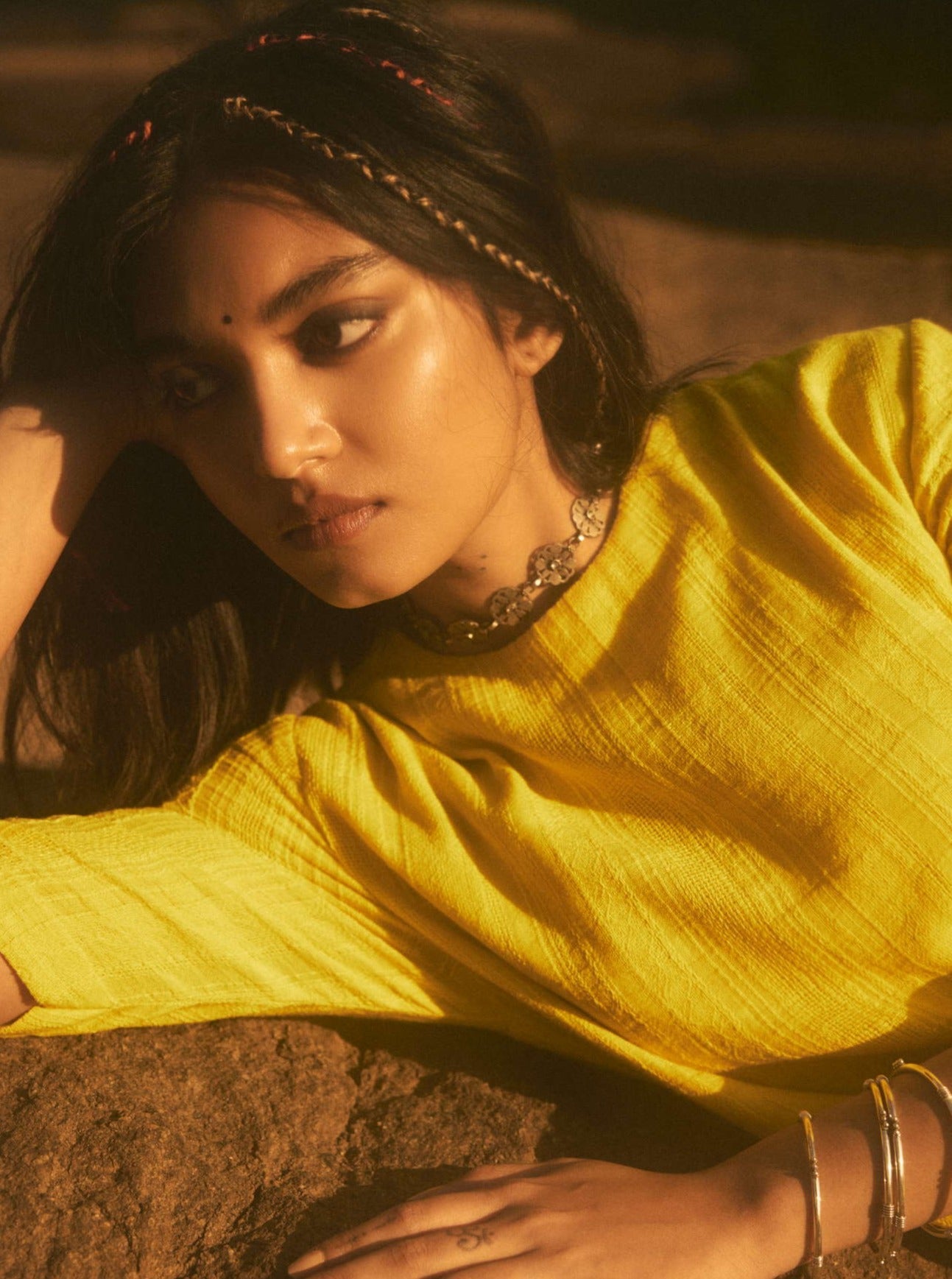 trueBrowns Lime Cotton Dobby Kurta Pant Set - Distacart